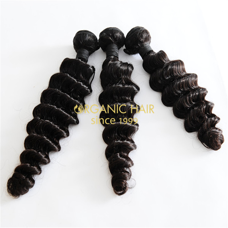 Brazilian remy curly human hair weave 